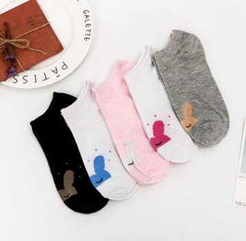 Socks children's socks light socks cartoon low help summer polyester cotton thin anti slip stealth stealth ship socks female wholesale