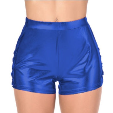 Cross-border new explosion models fashion sexy nightclub patent leather straps leggings shorts women