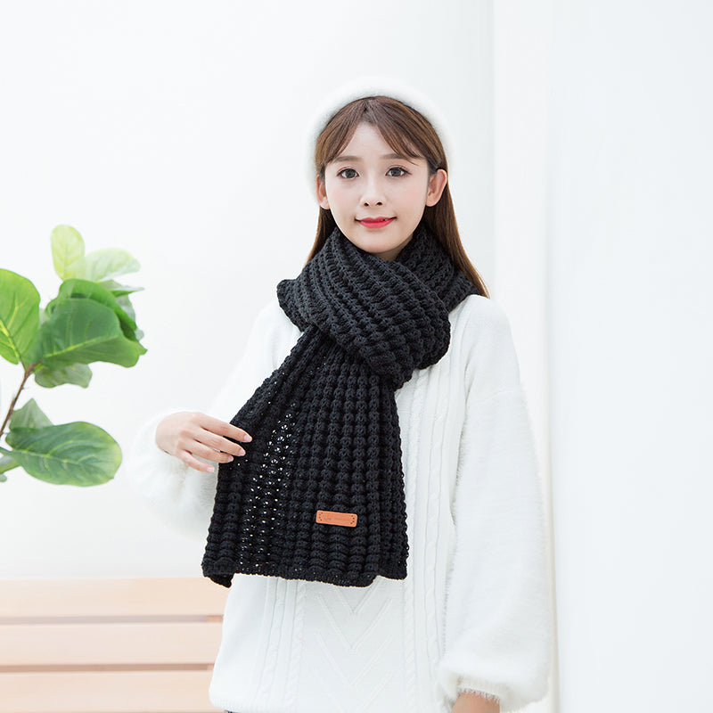 Scarf female autumn and winter Korean style wild thick wool