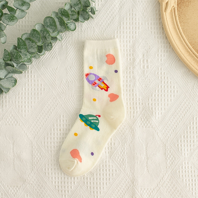 Middle Tube Breathable Casual Cotton Socks