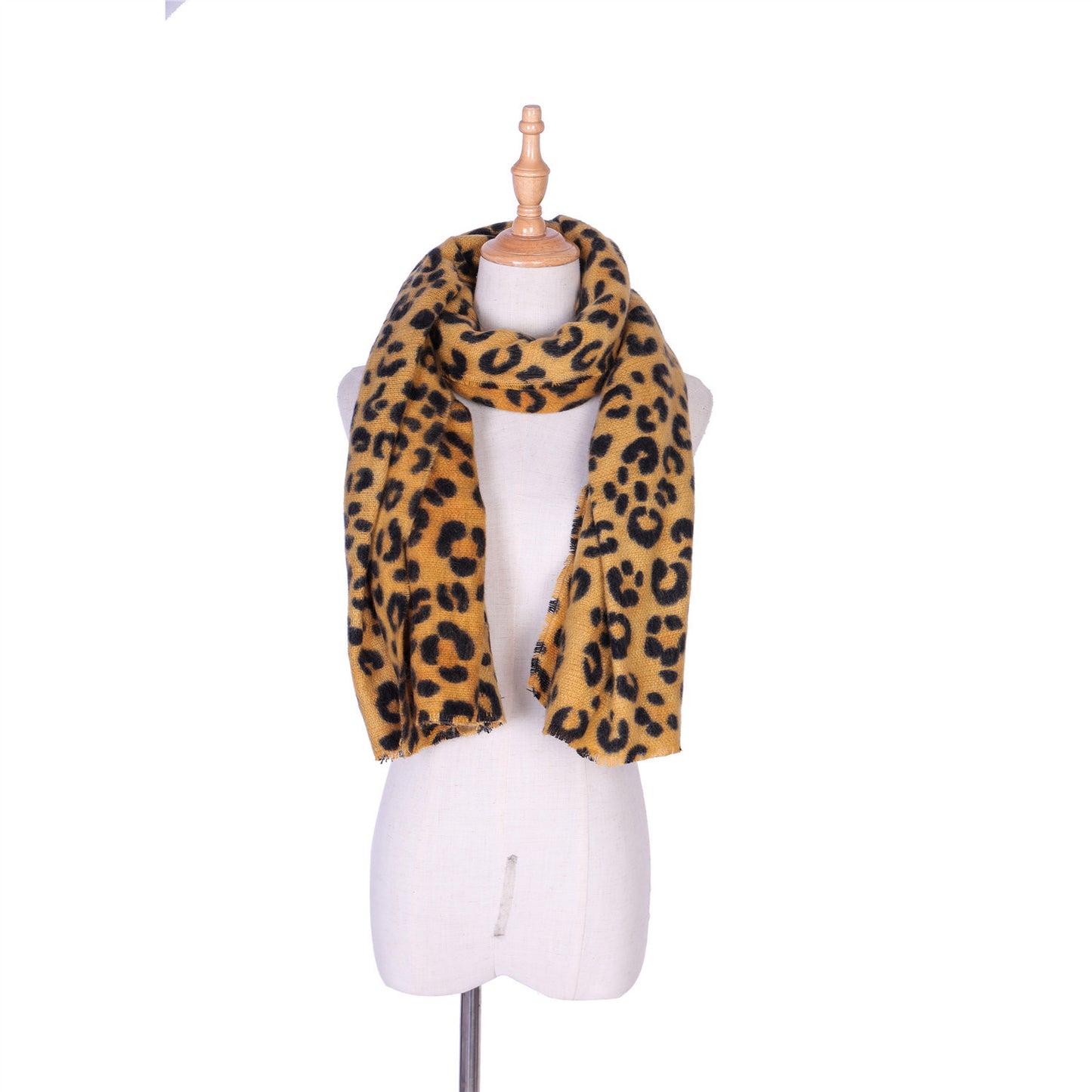 Leopard-print cashmere women's scarf shawl