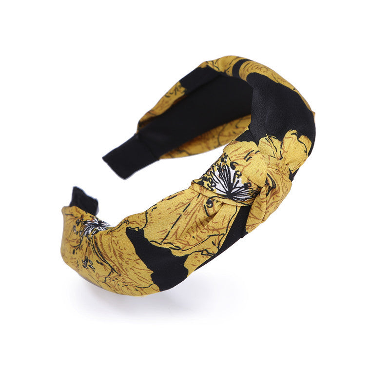 Simple Wide-Sided Knotted Face Wash Headband