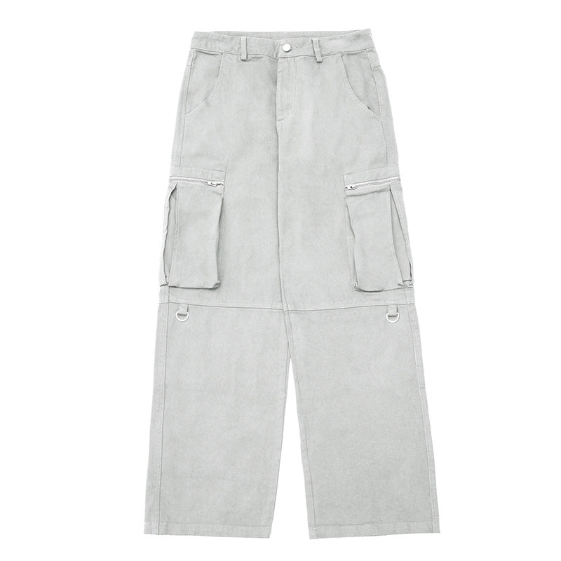 Overalls Lynlås Overdimensionerede Baggy Lige Bukser