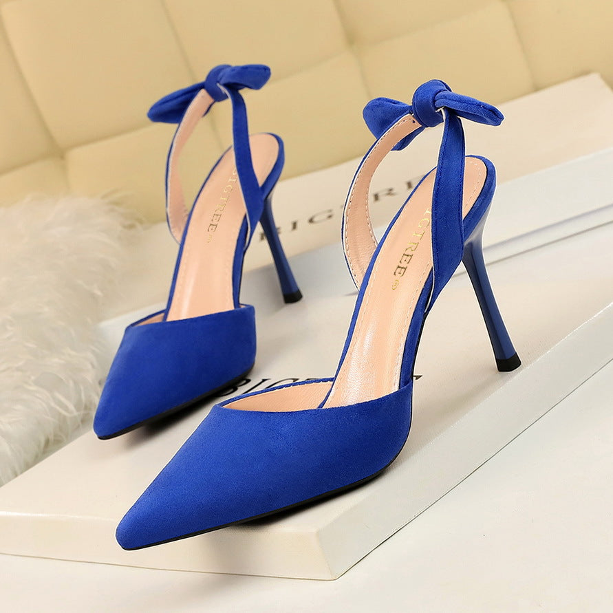 Back strap small bow sandals