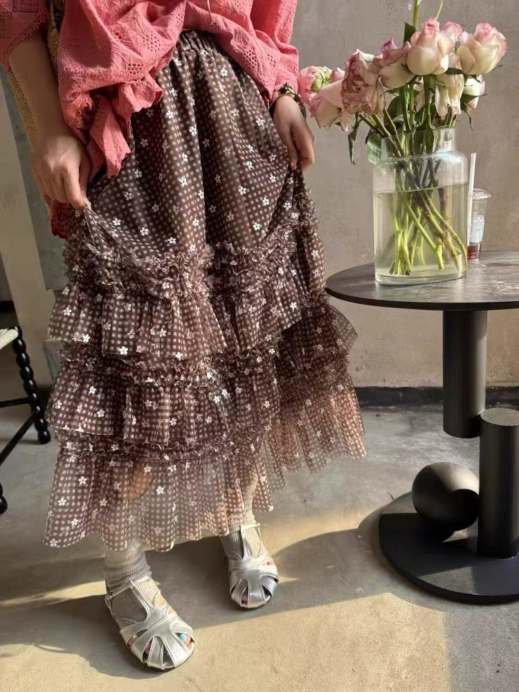 Sweet-style High-waisted Skirt For Dates