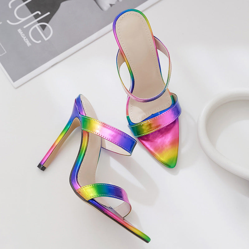 Color block women's sandals