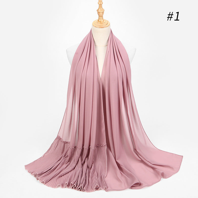 Perle Chiffon Etnisk Tørklæde