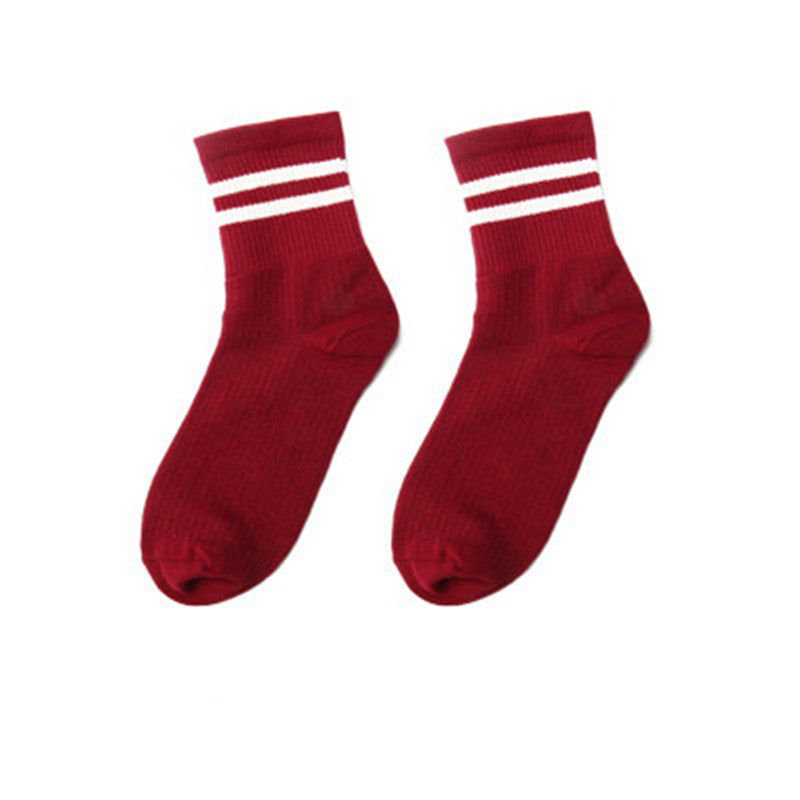 Student Socks All-Match Rainbow Breathable Stockings
