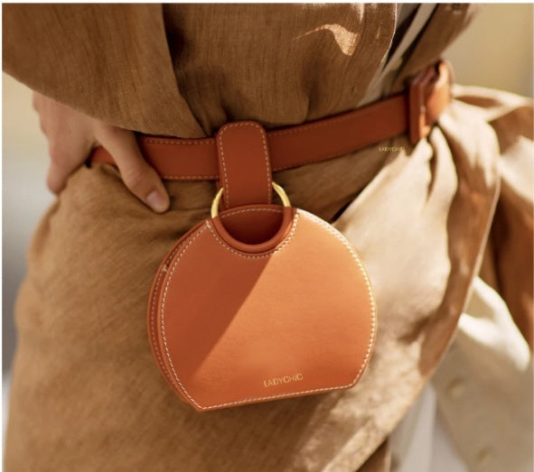 Simple half - circle waist ring saddle bag