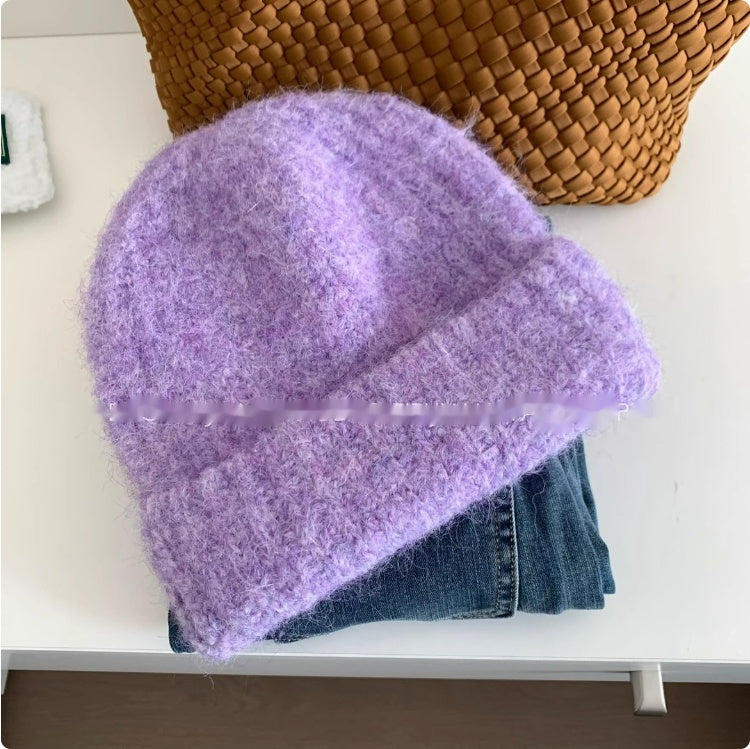Alpaca Knit Woolen Hat Children Autumn And Winter Loose Large Version Retro Simple