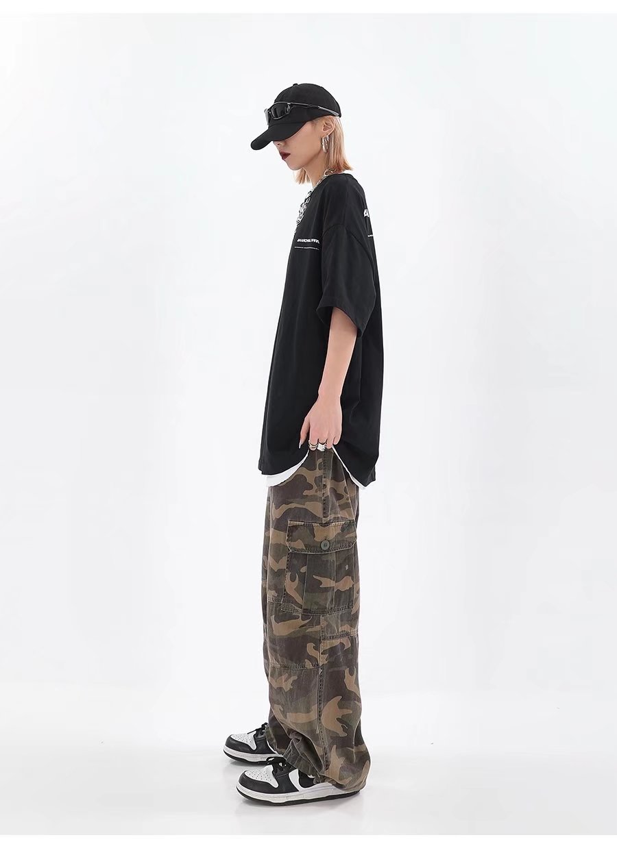 Loose Casual Teenagers Straight Wide Leg Pants