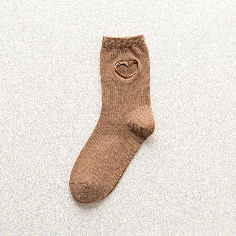 College style trend love hollowed out fashion socks