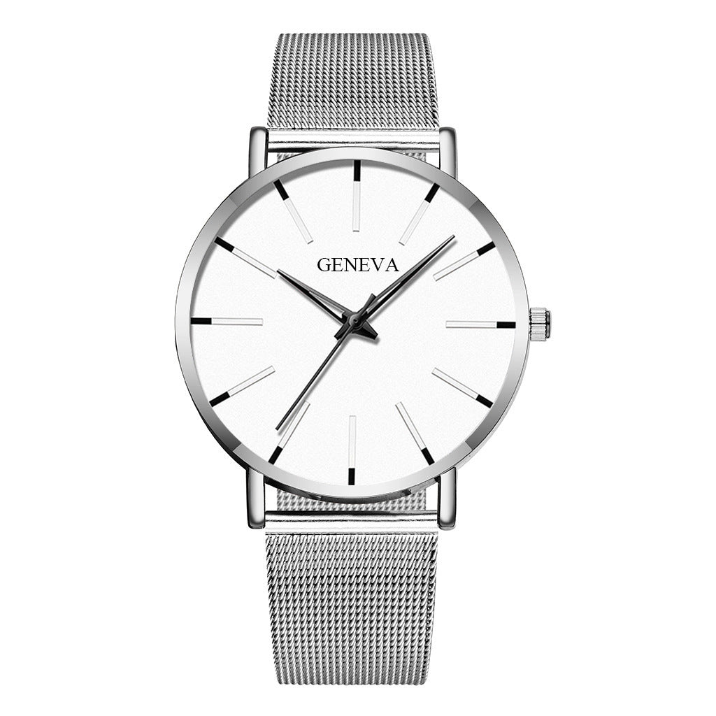 Alloy mesh belt men's watch
