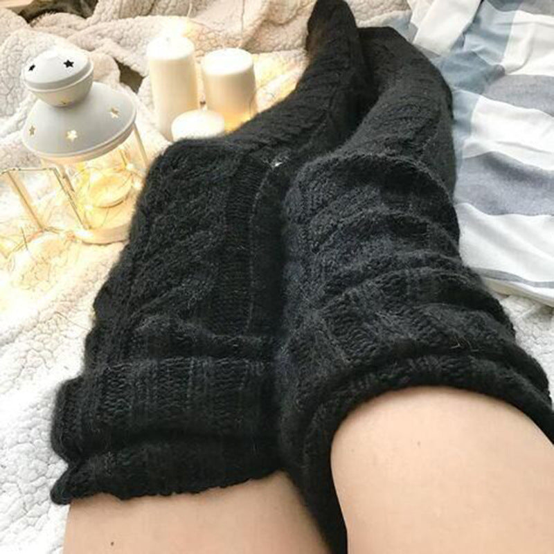 Stack stockings over the knee