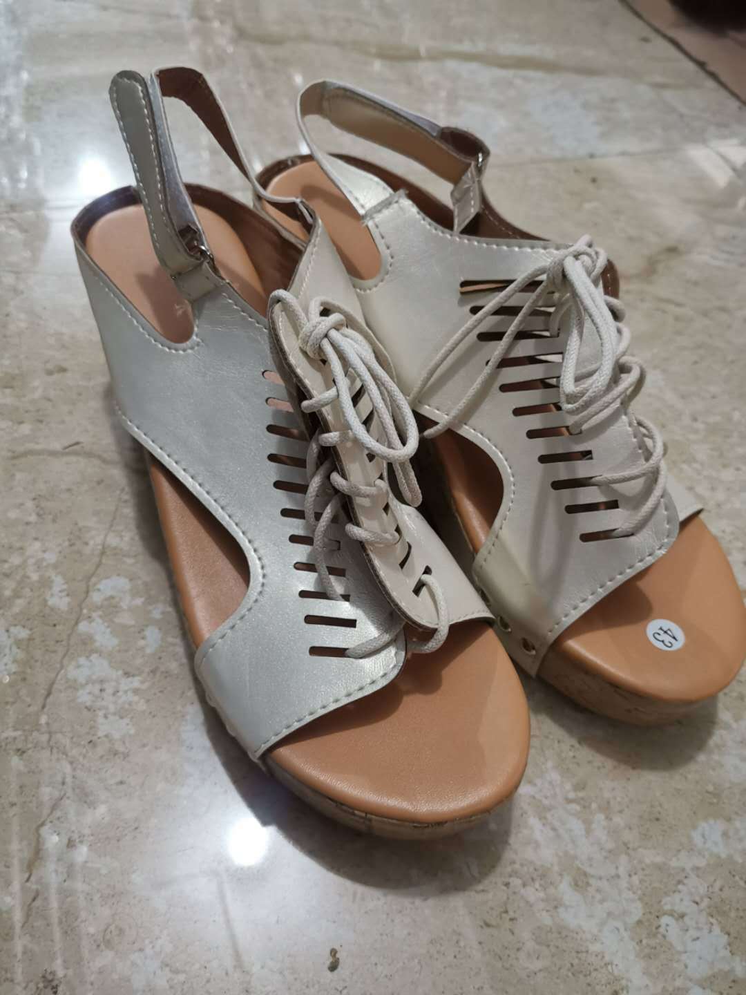 Fish mouth roman hollow sandals