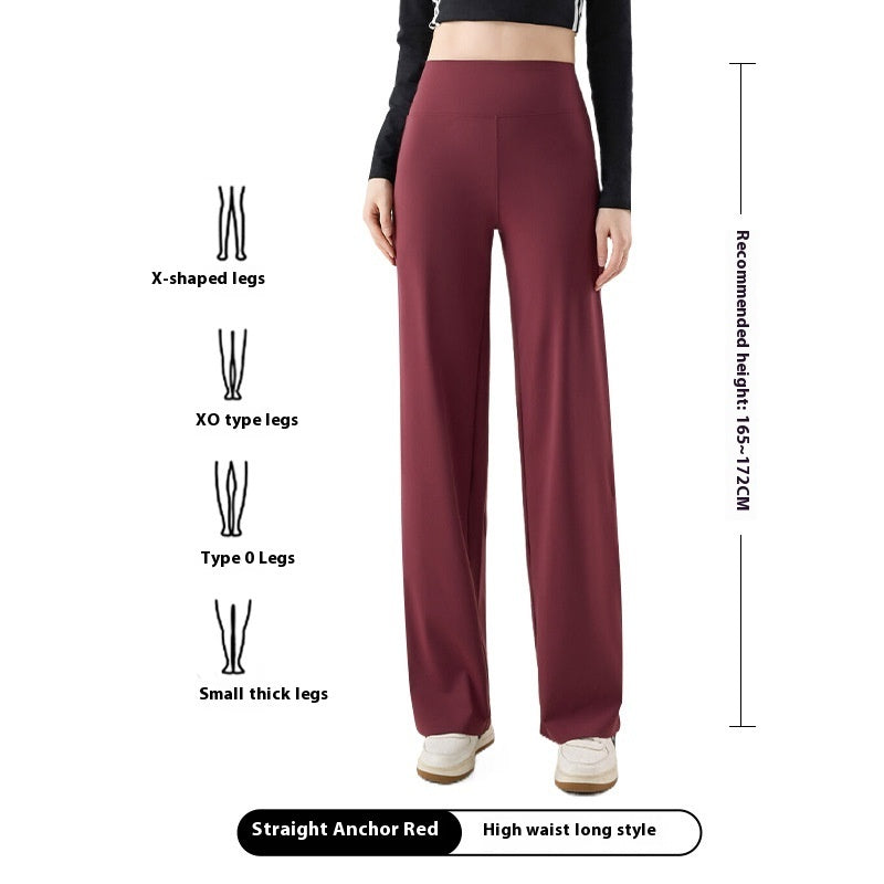 Shark Skin Narrow Version Straight-leg Pants Women