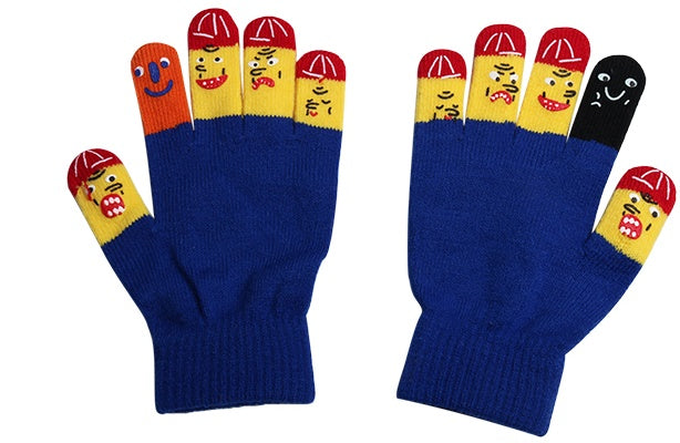 Cute face gloves