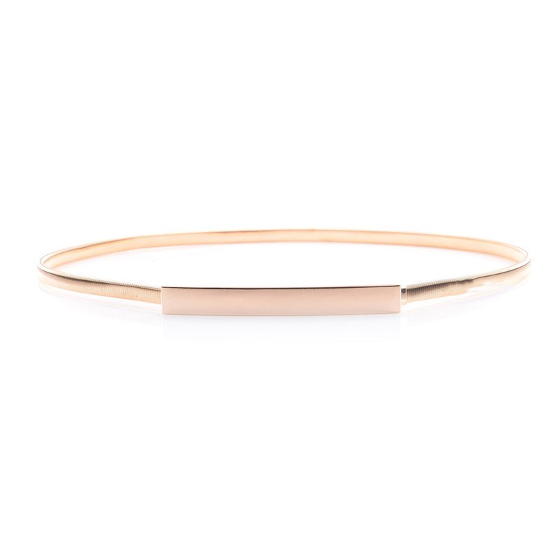 Metal ladies all-match spring elastic thin belt