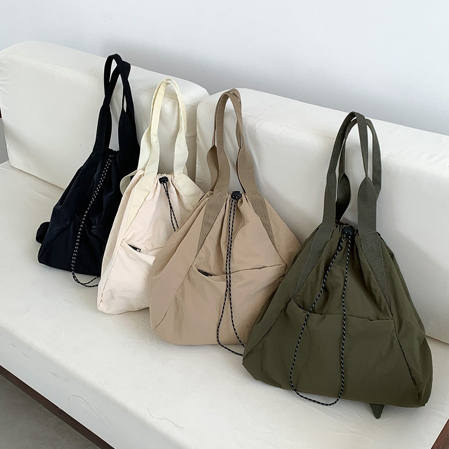 Women's Casual Korean Version Drawstring Tote Bag