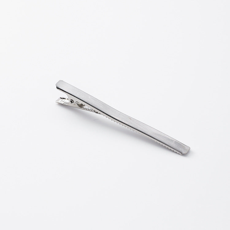 Metal Brushed Simple Word Duckbill Clip Liu Seaside Clip Top Clip