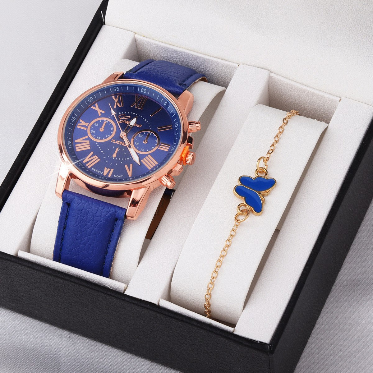 Cute Butterfly All-match Watch Color Wheel Double-layer Ladies