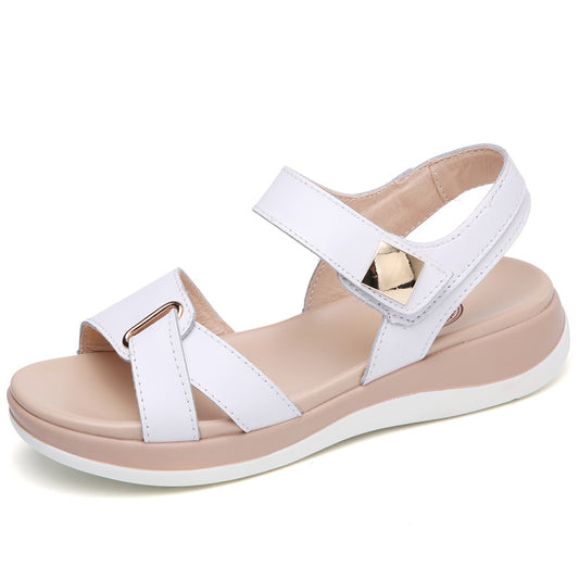 Fashion Soft-soled Flat-heeled Casual Mid-heel Mom Shoes