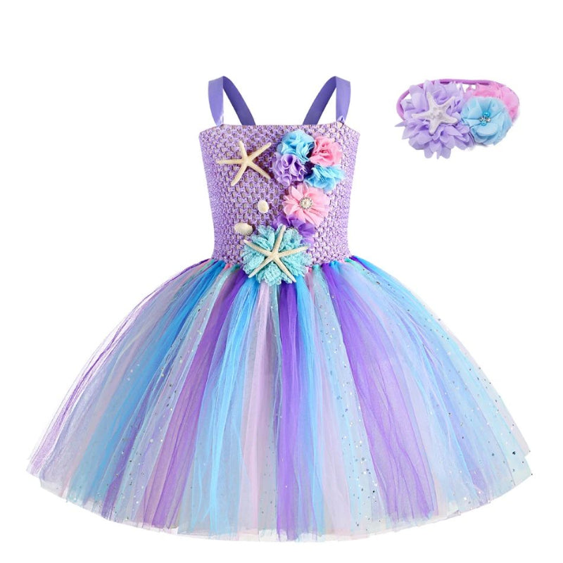 Girls Mermaid Tutu Dress Under The Sea Theme Birthday Party