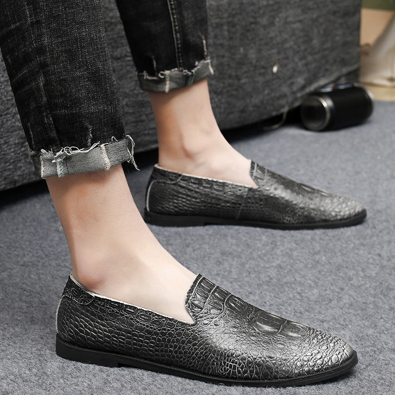 Casual Leather Shoes Korean Version Of Small Black Shoes All-match Youth Shoes