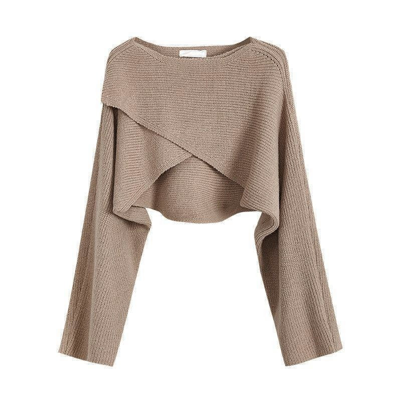 Autumn And Winter Design Sense Niche Cross Sweater