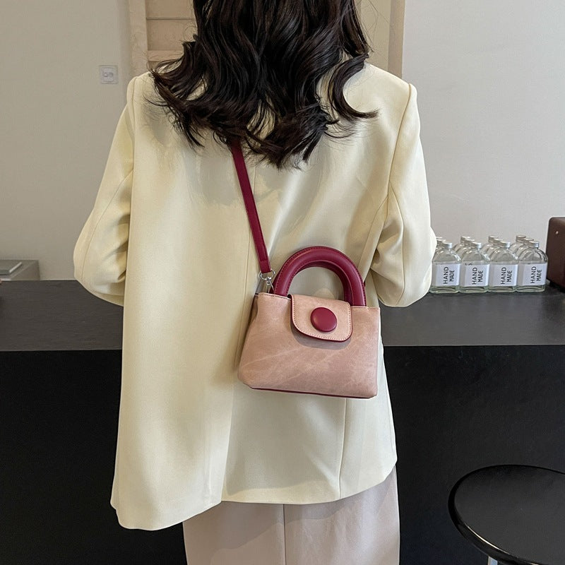 Cute And Compact Contrast Color City Simple Bag Female
