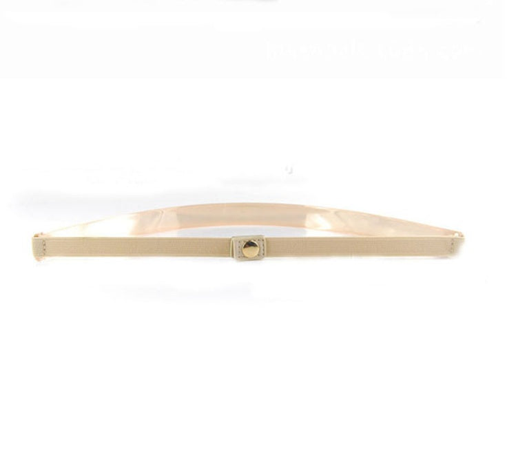 Fashion wild 1.5CM metal sequins simple decoration ladies elastic stretch thin belt