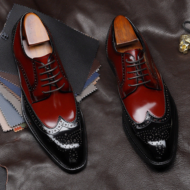 Men's Pointed Toe Leather Business Men's Formal Shoes