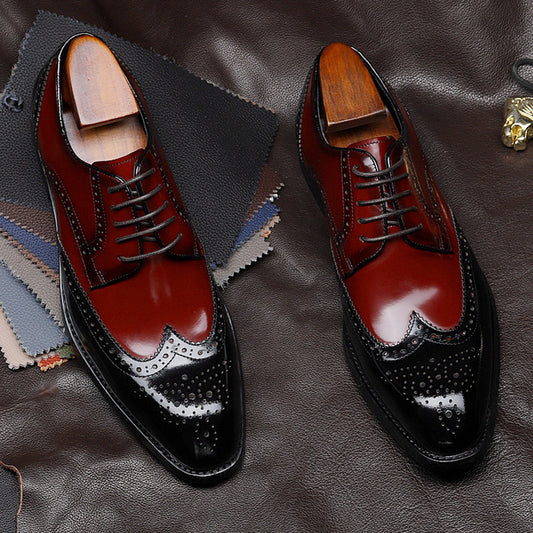 Men's Pointed Toe Leather Business Men's Formal Shoes