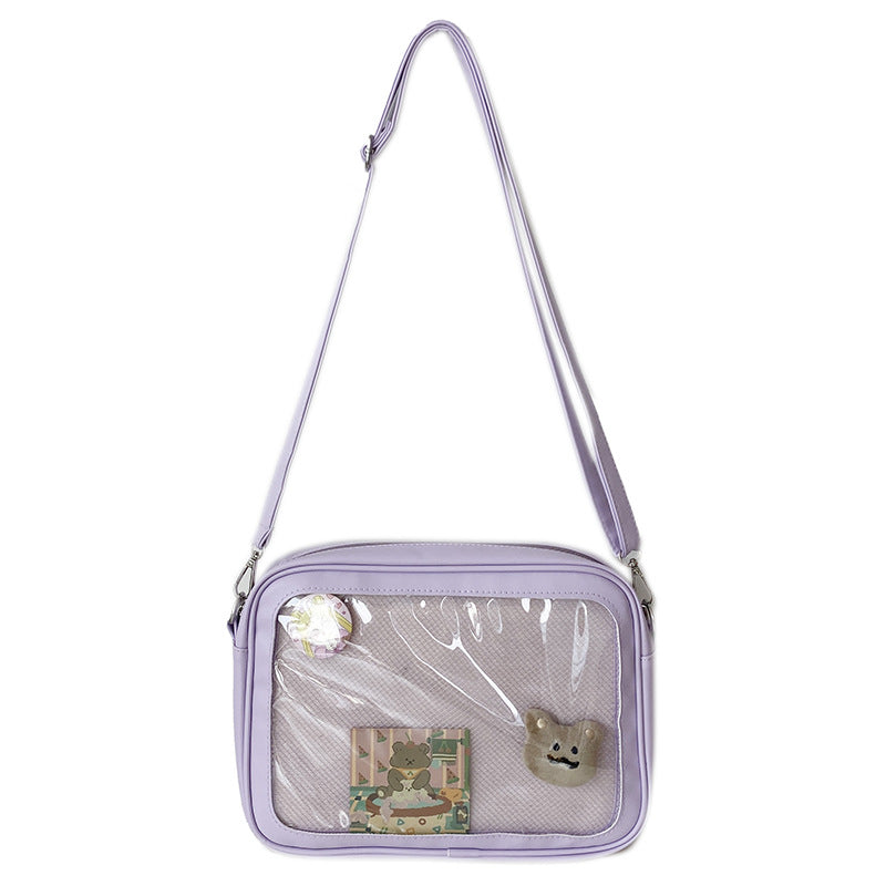 Soft Sister Crossbody Pu Including Rolled Plate Single Shoulder Transparent Small Square Bag