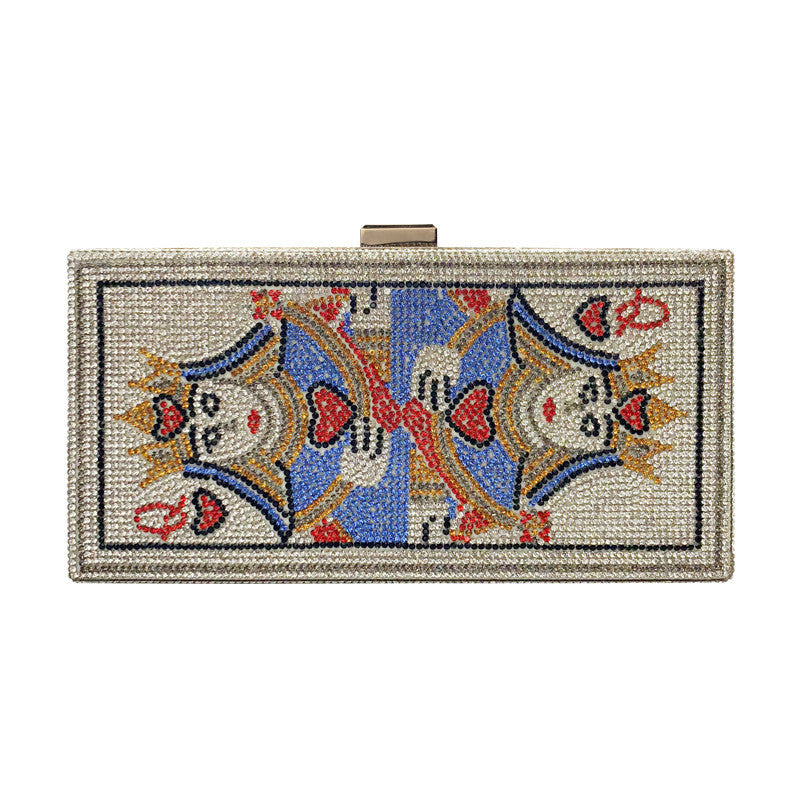 Fashion small square bag with diamonds