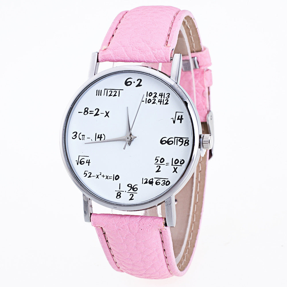 Quartz Watch Men's Leather Strap Korean Women's Student Couple Watch