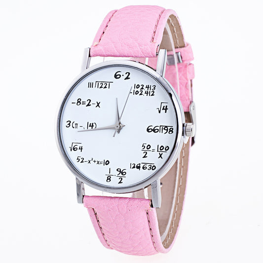Quartz Watch Men's Leather Strap Korean Women's Student Couple Watch