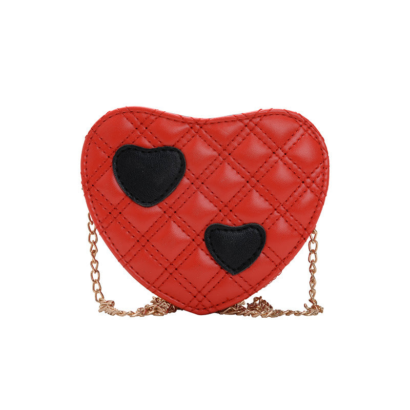 Skuldertaske til børn med hjerter (crossbody)