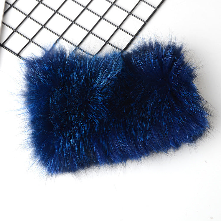 Fashionable fur fox fur warm and cold scarf