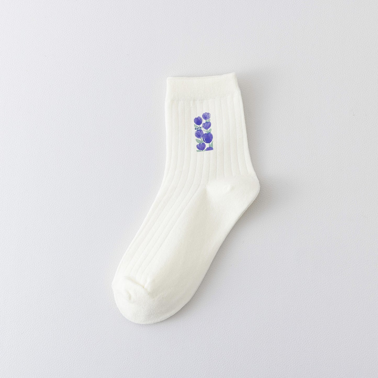 Japanese Sweet Small Flower Tulip Cotton Socks