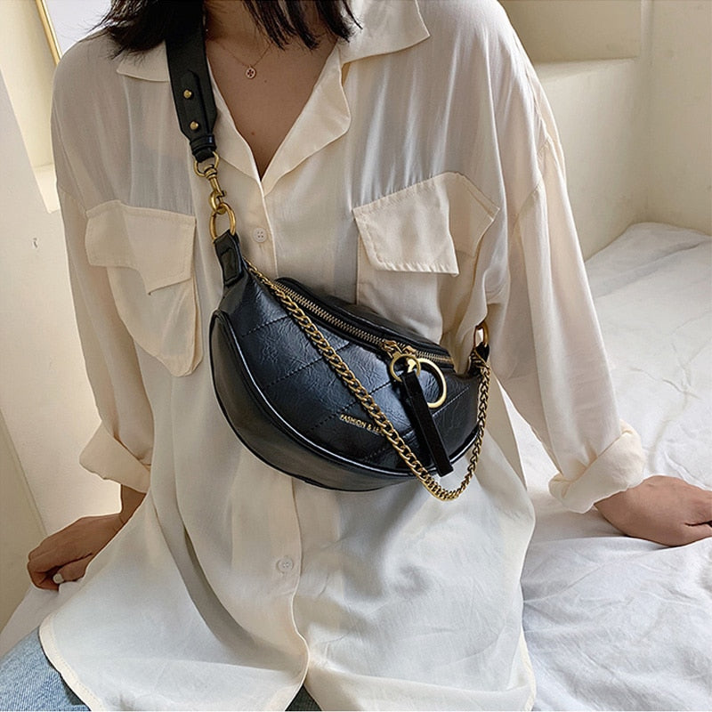 Women's Vintage Textured Leather Shoulder Bag