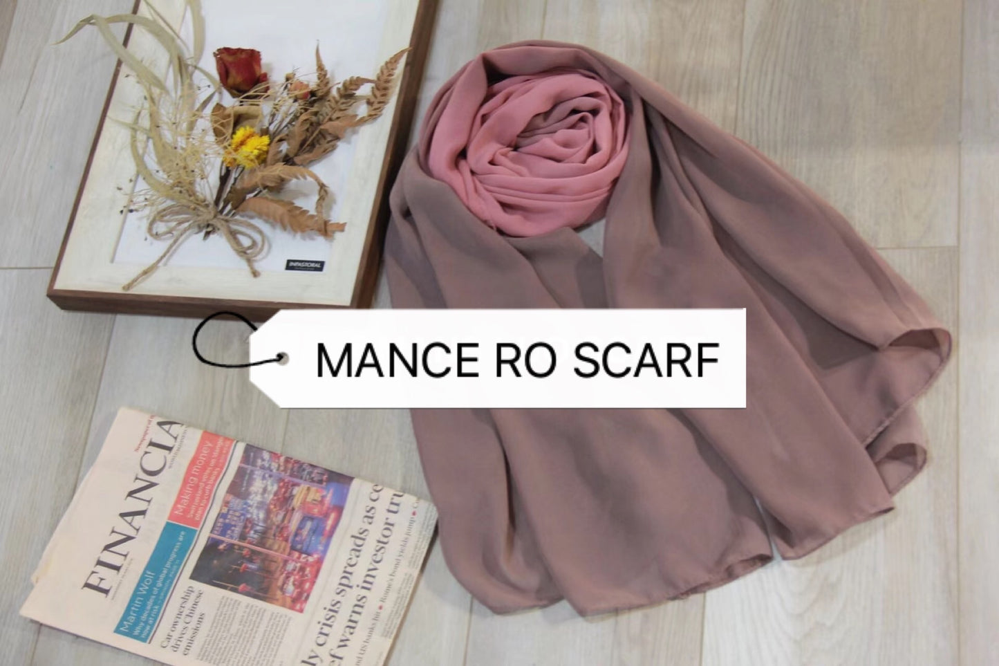 Pearl dyed Chiffon Scarf
