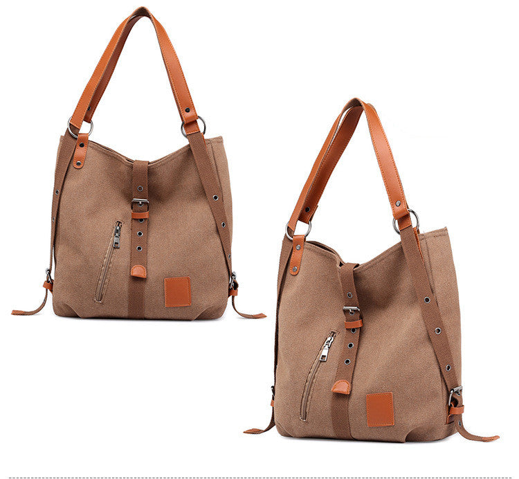 Multifunctional triple bucket oblique backpack