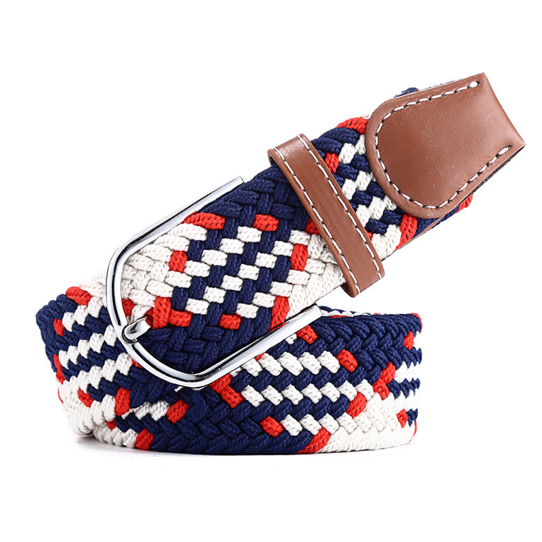 Canvas stretch woven belt