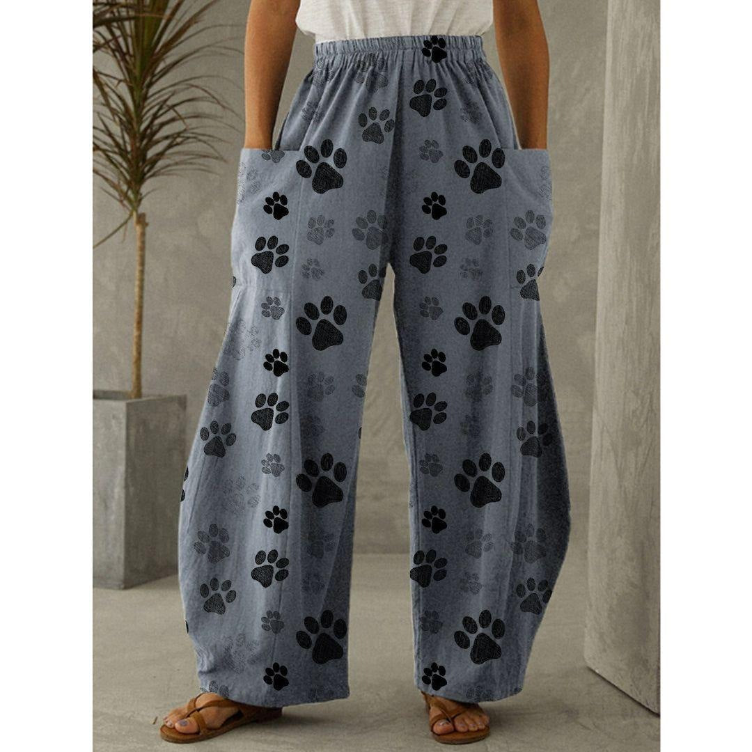 Printed 3D Trendy Irregular Wide-leg Pants