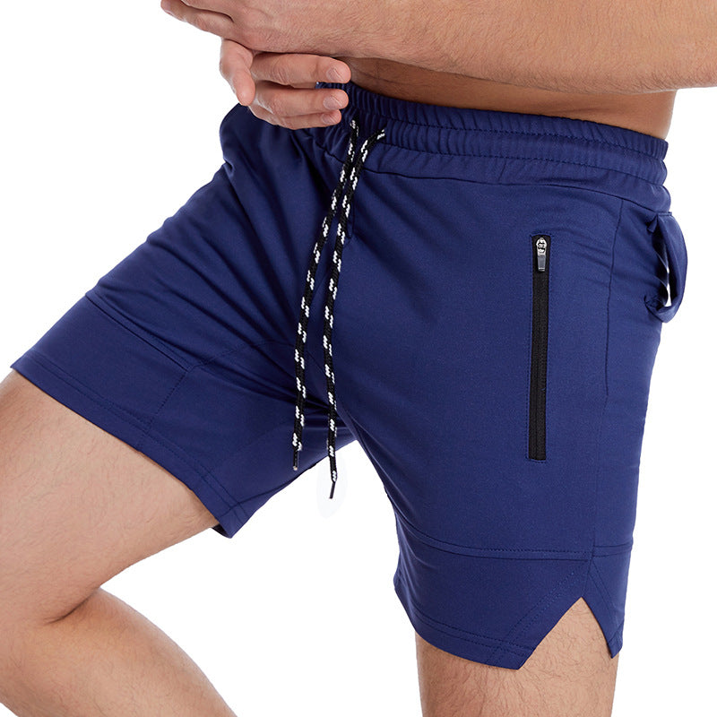 Men's Solid Color Sports Casual Fitness Running Shorts