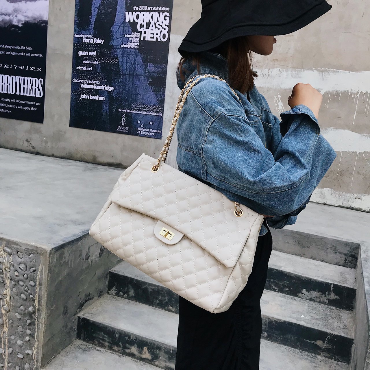 Vindkæde skuldertaske crossbody taske