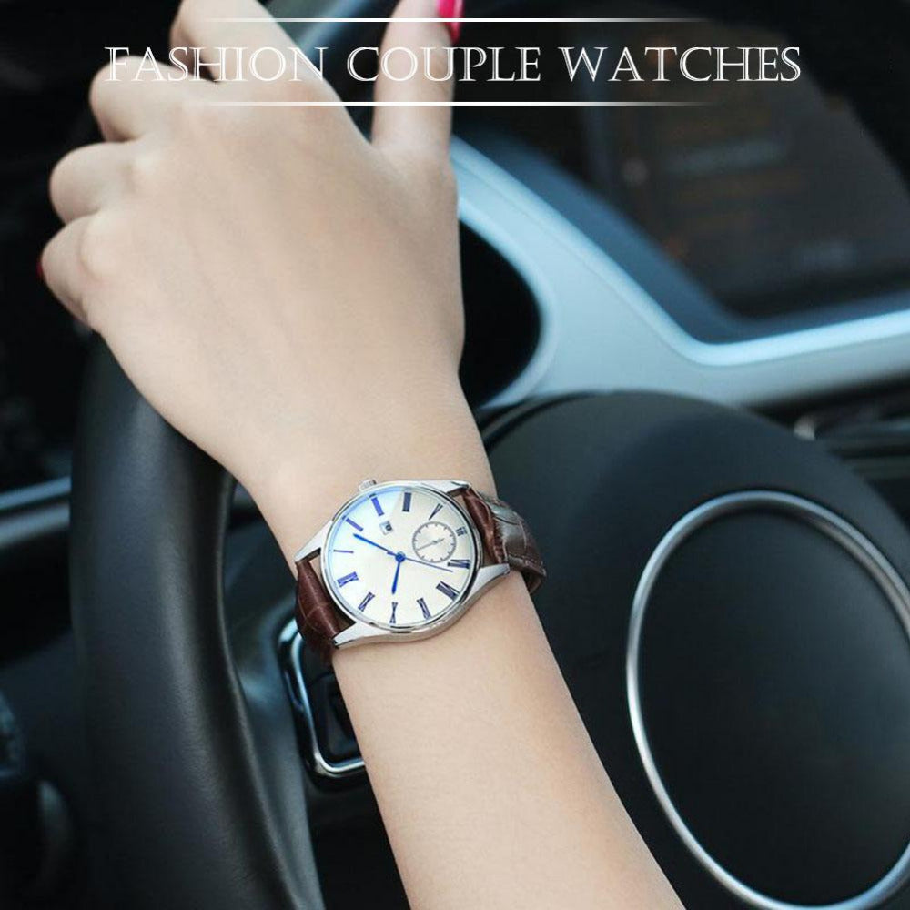 Blue light moving quartz watch