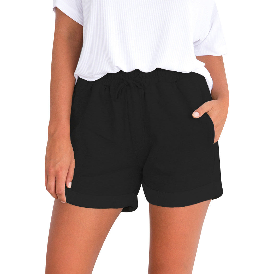 Sweater shorts straight leg casual pants