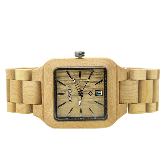 Watch men's quartz watch custom European and American fashion jewelry bamboo tabl